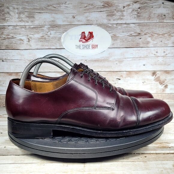 Cole Haan Caldwell Men's Size 8.5m Burgundy Leather Oxford Dress Shoes - Picture 1 of 14